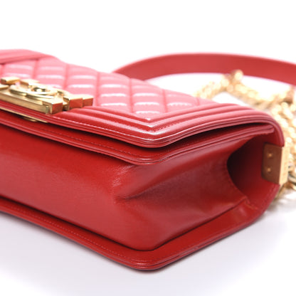 Chanel Lambskin Quilted Small Boy Flap Red 9 of 12