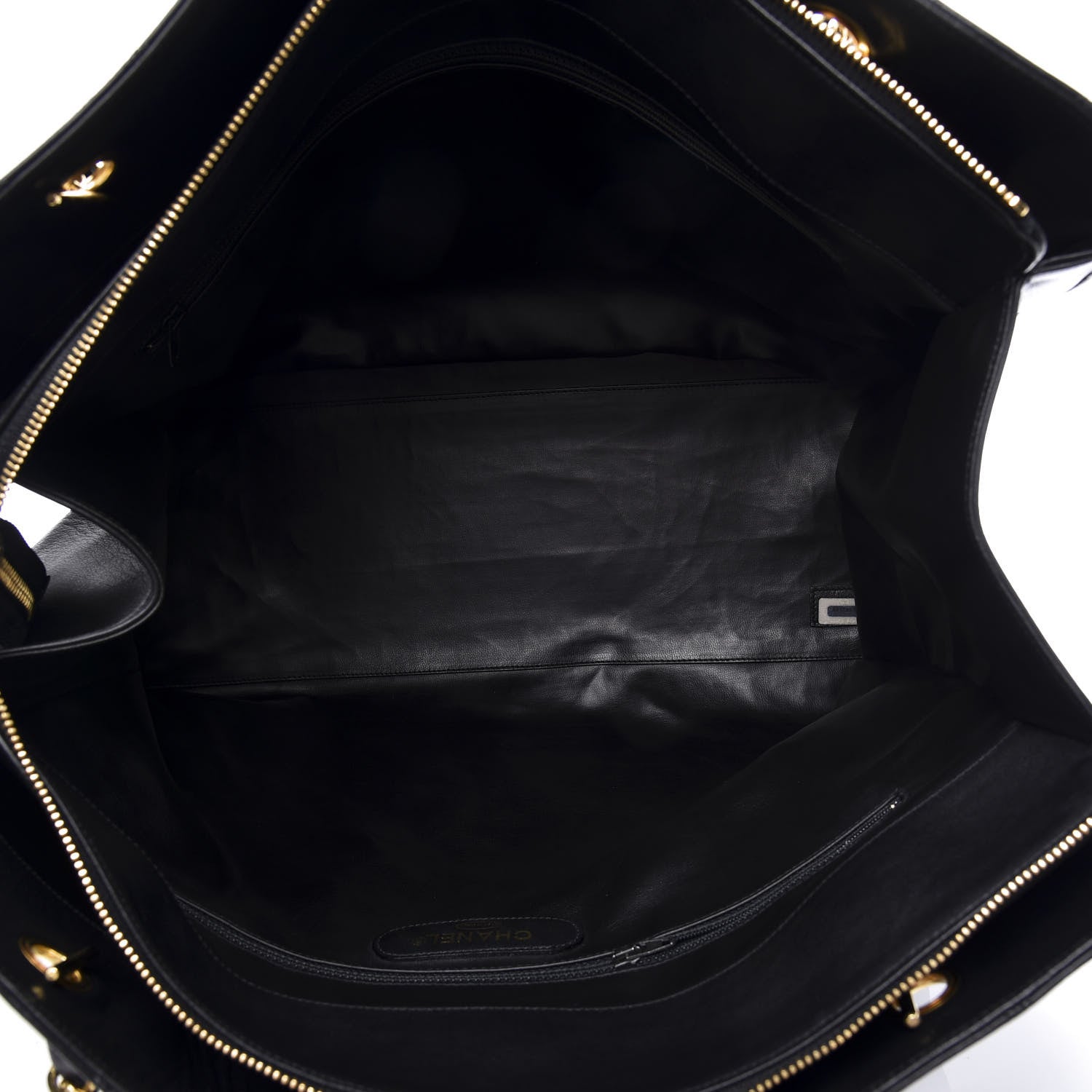 Chanel Calfskin Stitched XL Weekender Black 4 of 10