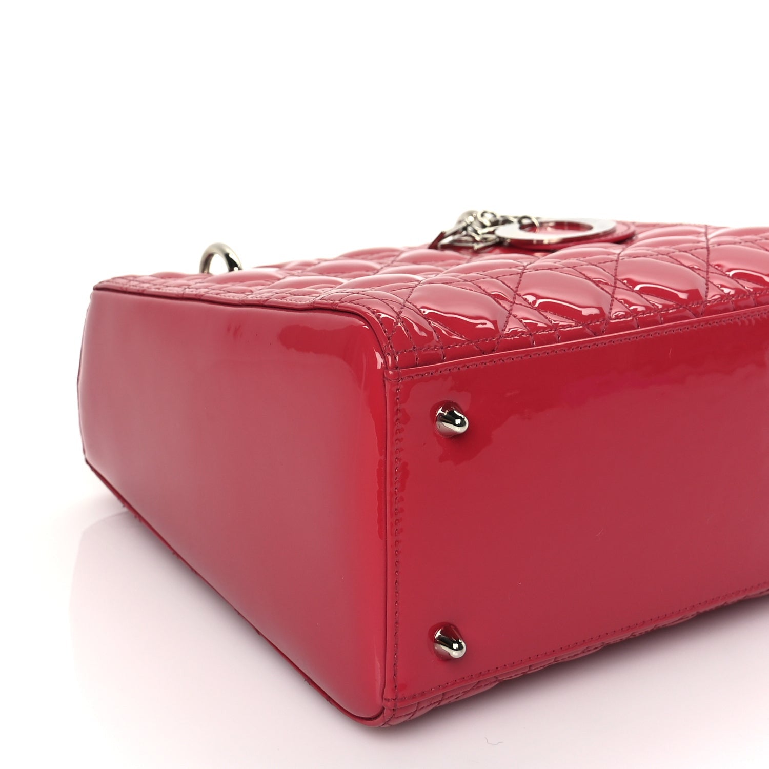 Christian Dior Patent Cannage Medium Lady Dior Fuchsia 7 of 8