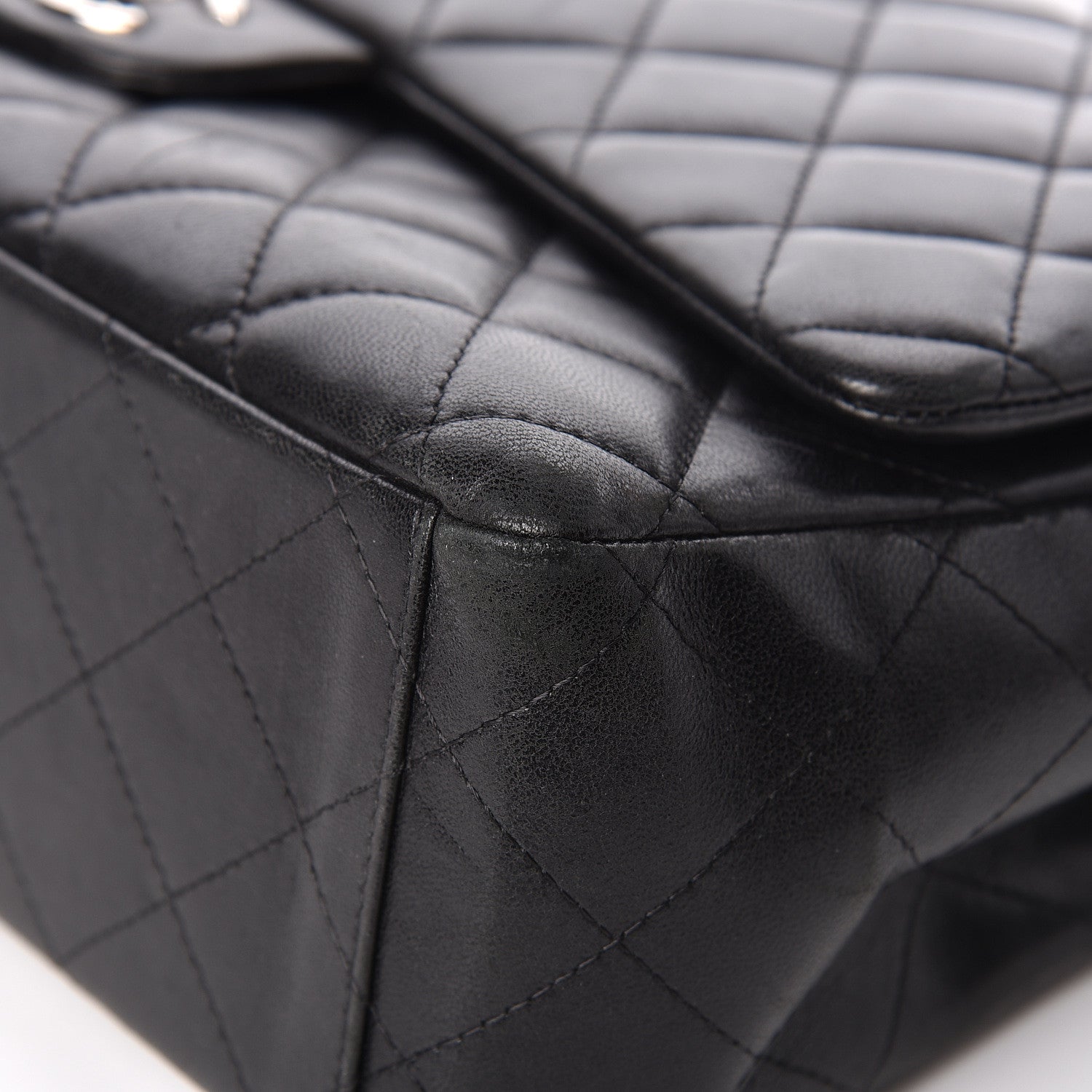 Chanel Lambskin Quilted Maxi Double Flap Black 12 of 15