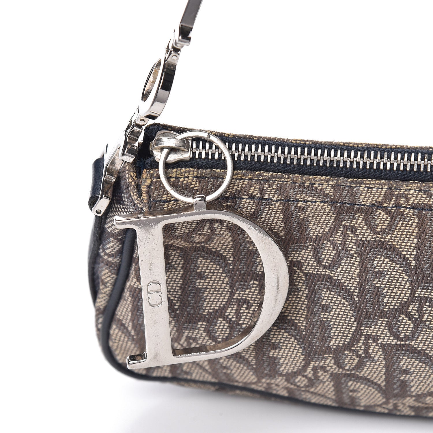 Christian Dior Monogram Shoulder Bag Pochette Blue 15 of 15