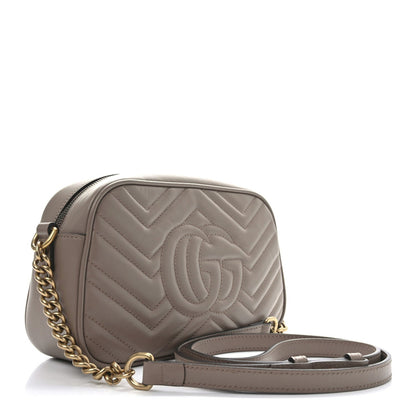 Gucci Calfskin Matelasse Small GG Marmont Chain Shoulder Bag Porcelain Rose 3 of 7