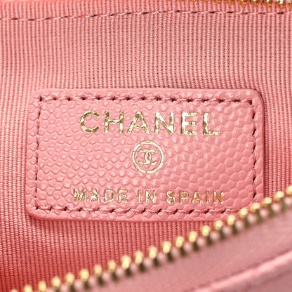 Chanel Caviar Quilted Small Cosmetic Case Light Pink 6 of 9