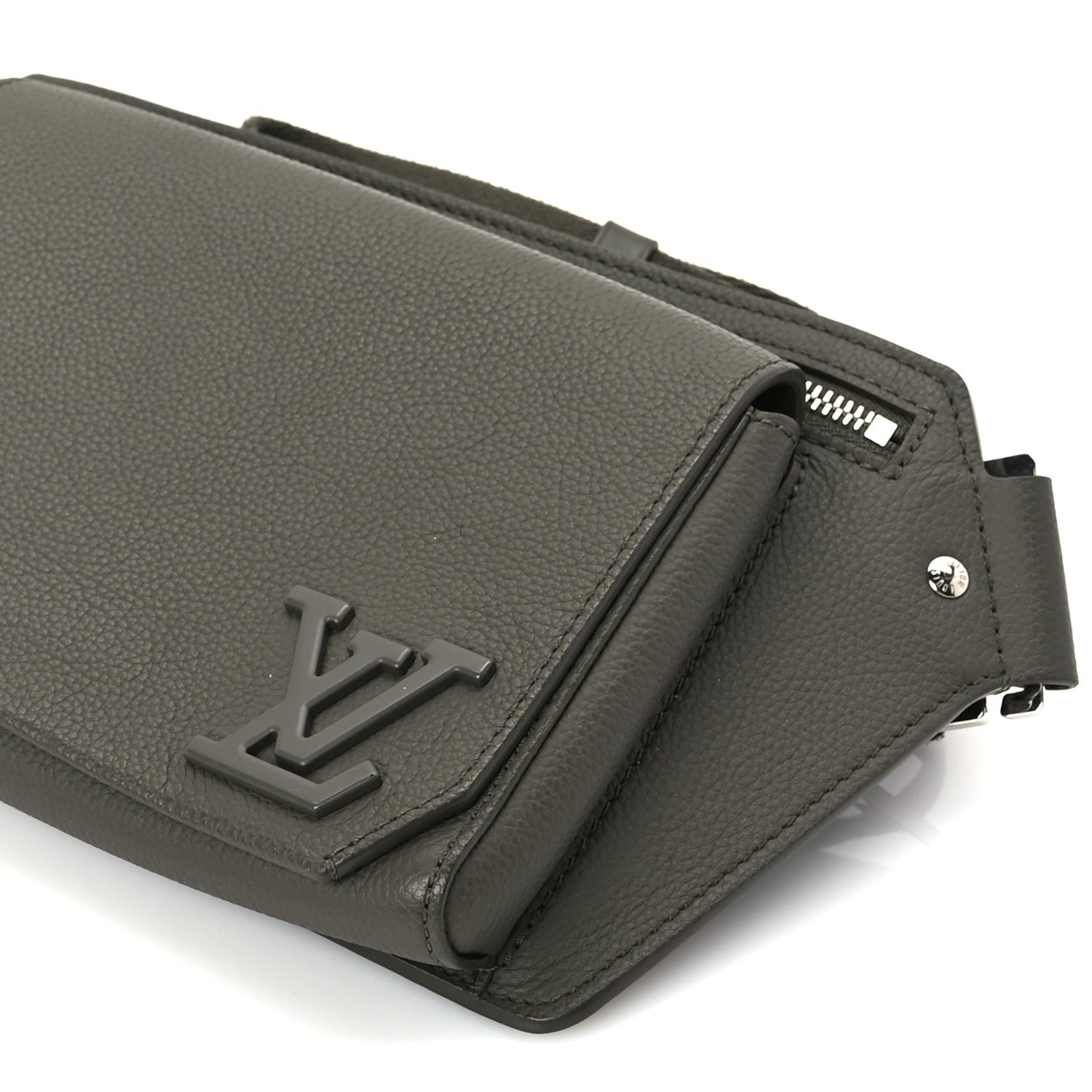Louis Vuitton Grained Calfskin Aerogram Takeoff Sling  Khaki 8 of 8