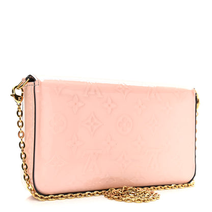 Louis Vuitton Vernis Felicie Chain Wallet Rose Ballerine 3 of 13