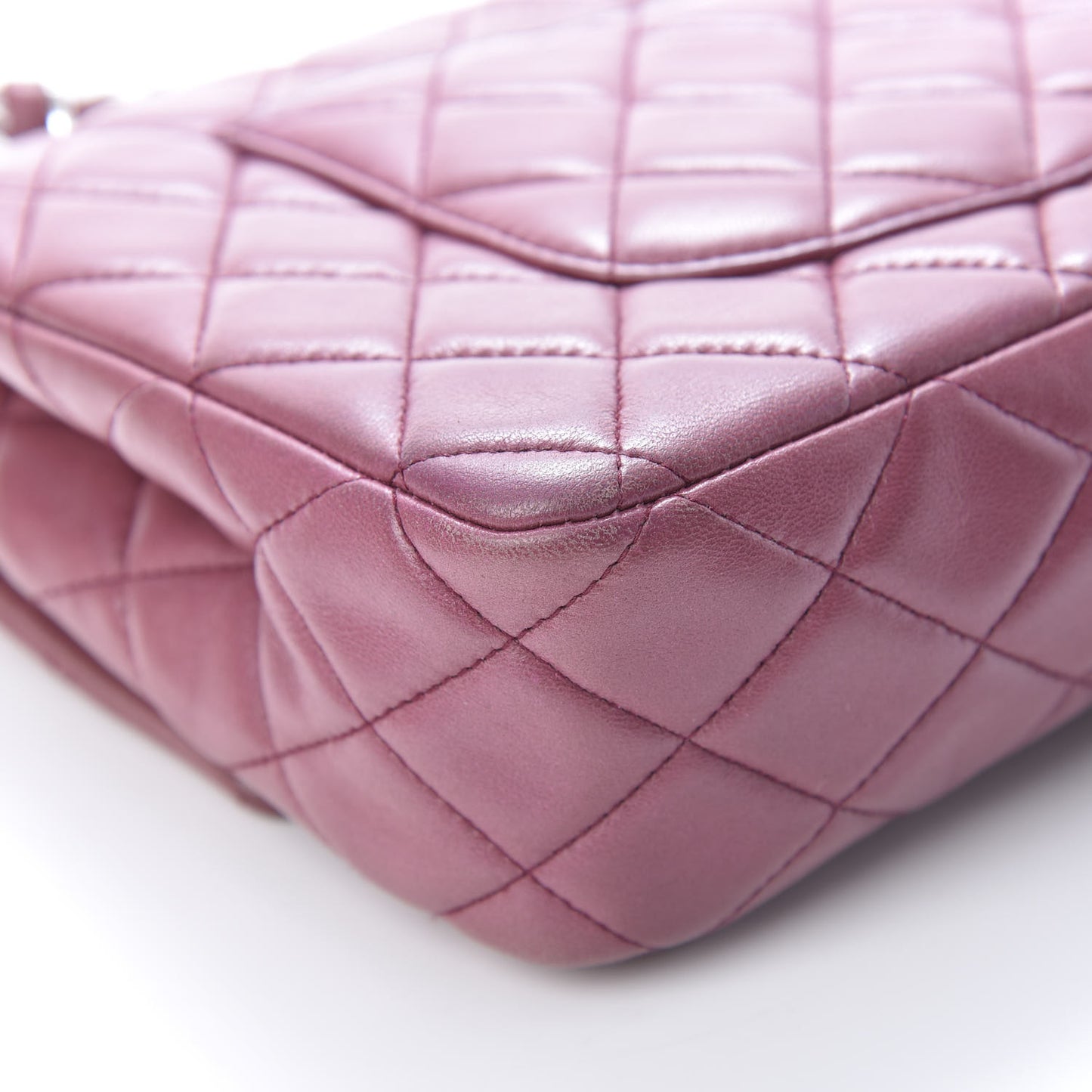 Lambskin Quilted Medium Double Flap Pink