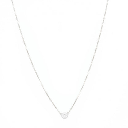 Tiffany Platinum Diamond .17ct Elsa Peretti Diamonds by the Yard Pendant Necklace 1 of 7
