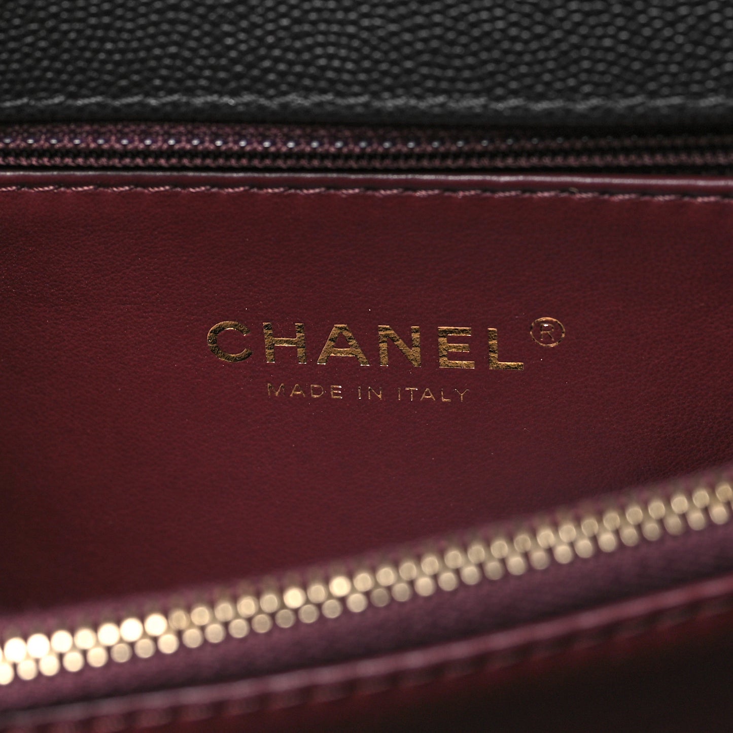 Caviar Quilted Small Coco Handle Flap Black