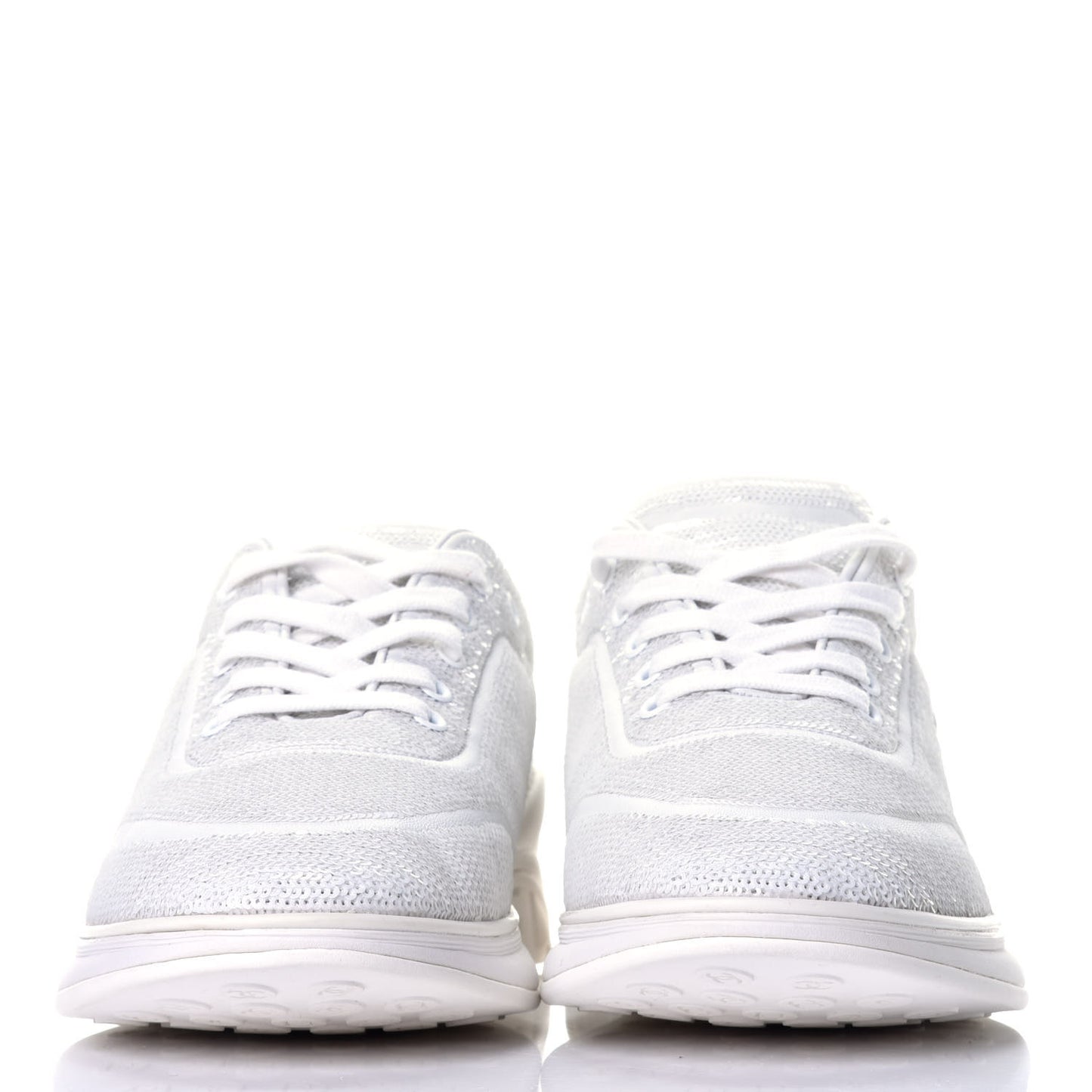 Sequin CC Sneakers 42 White