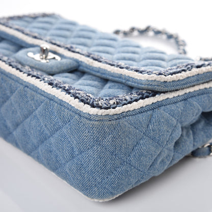 Chanel Denim Braided Medium Flap Bag Light Blue 14 of 14