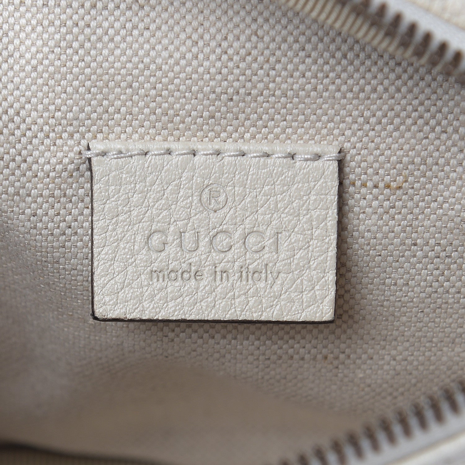 Gucci Grained Calfskin Small Logo Belt Bag White 6 of 9