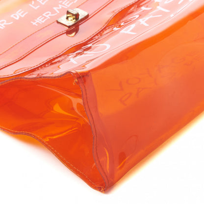 Hermes Vinyl Souvenir De L'Exposition Kelly Orange 6 of 7