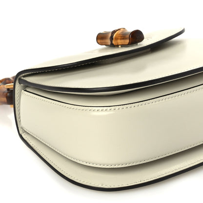 Gucci Boarded Dyana Lux Calfskin Web Mini Bamboo 1947 Top Handle Bag Mystic White 7 of 9