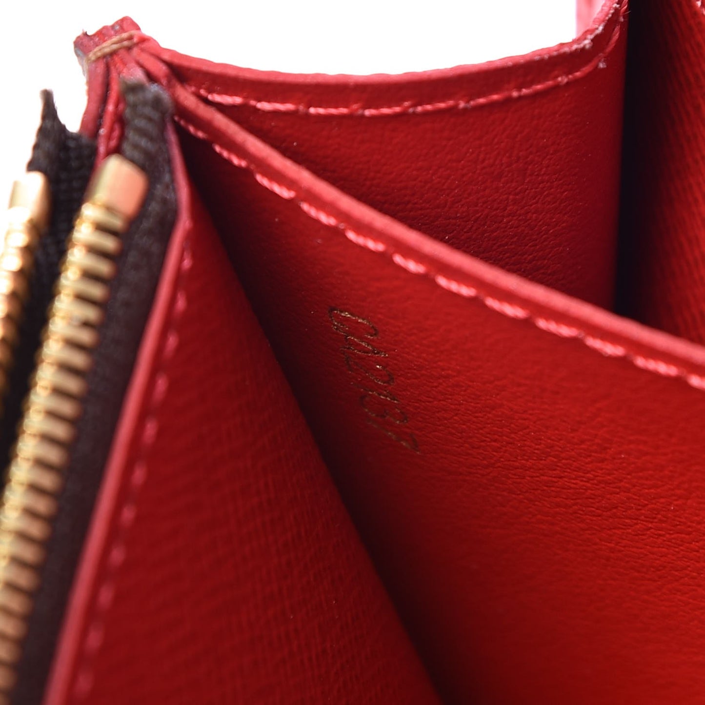 Damier Ebene Caissa Wallet Cherry