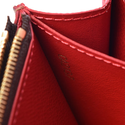 Louis Vuitton Damier Ebene Caissa Wallet Cherry 7 of 8