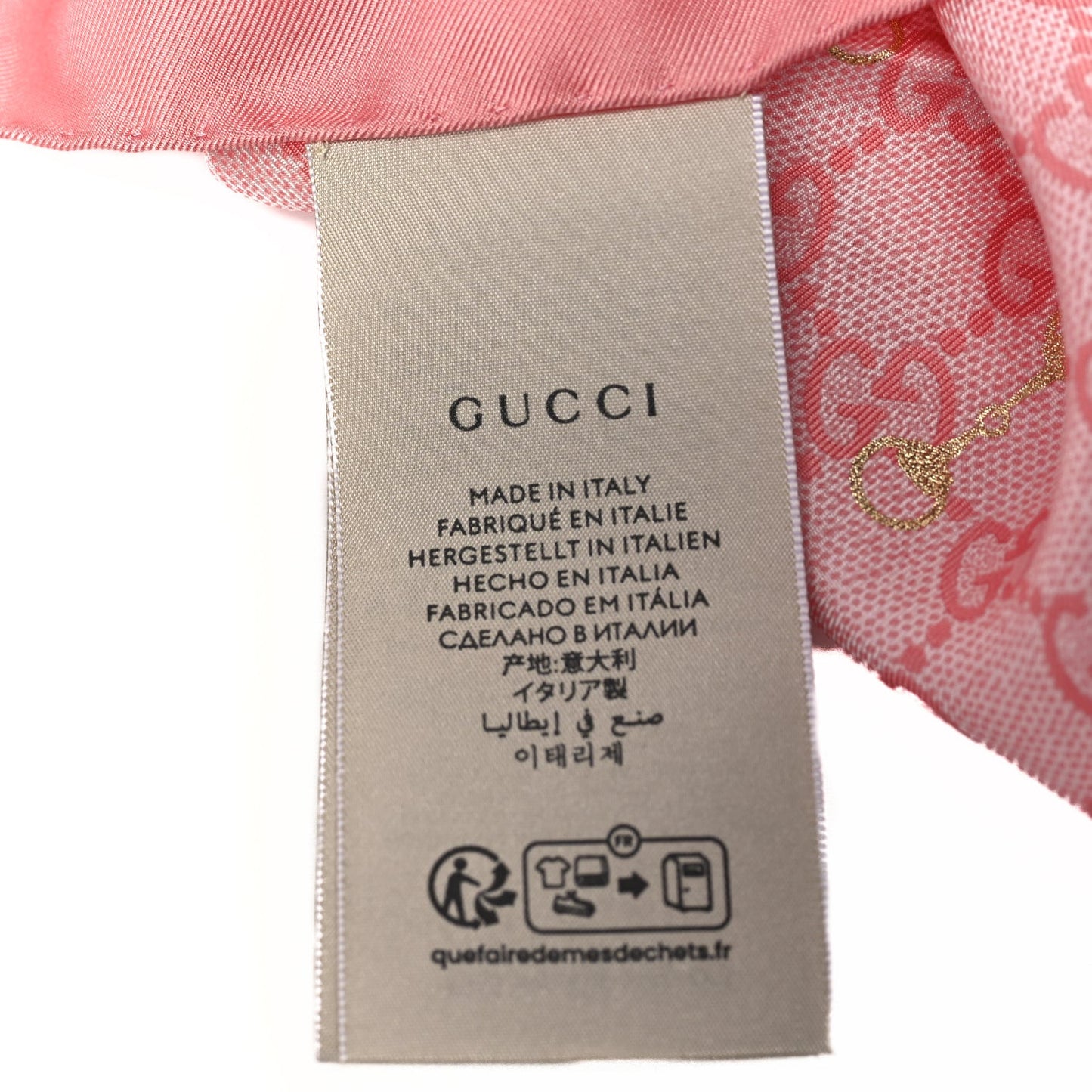 Silk Twill GG Monogram GG Gold Horsebit Square Scarf Pink Sky Blue
