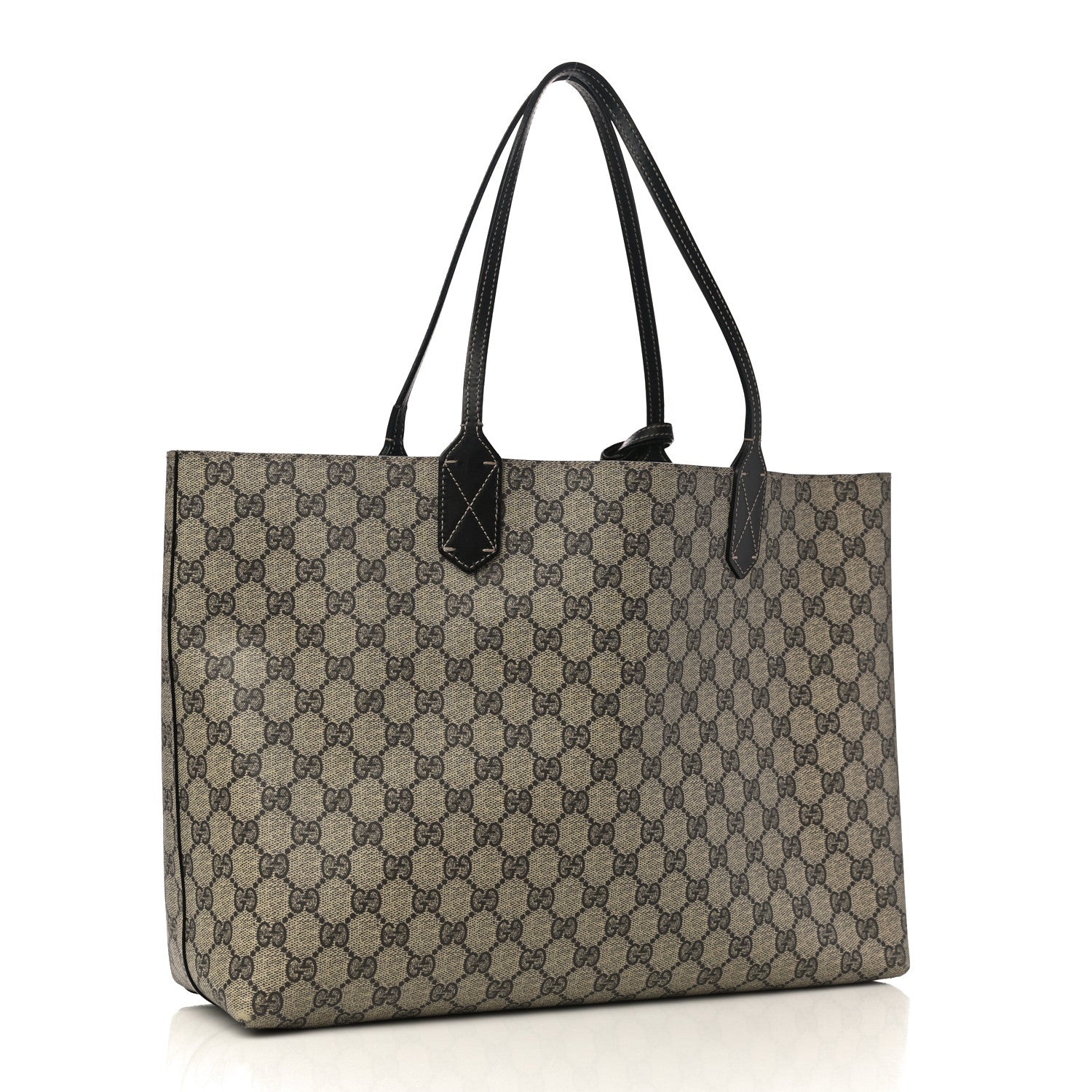 Gucci Calfskin GG Supreme Monogram Medium Reversible Tote Black 4 of 16