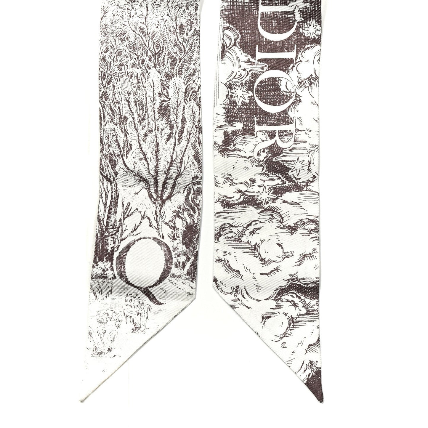 Silk ABCDior "Q" Mitzah Scarf Grey