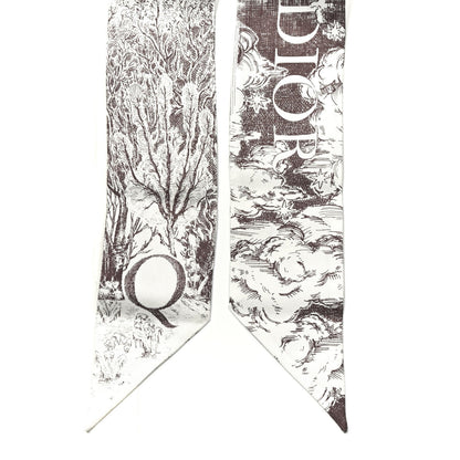 Christian Dior Silk ABCDior "Q" Mitzah Scarf Grey 2 of 4