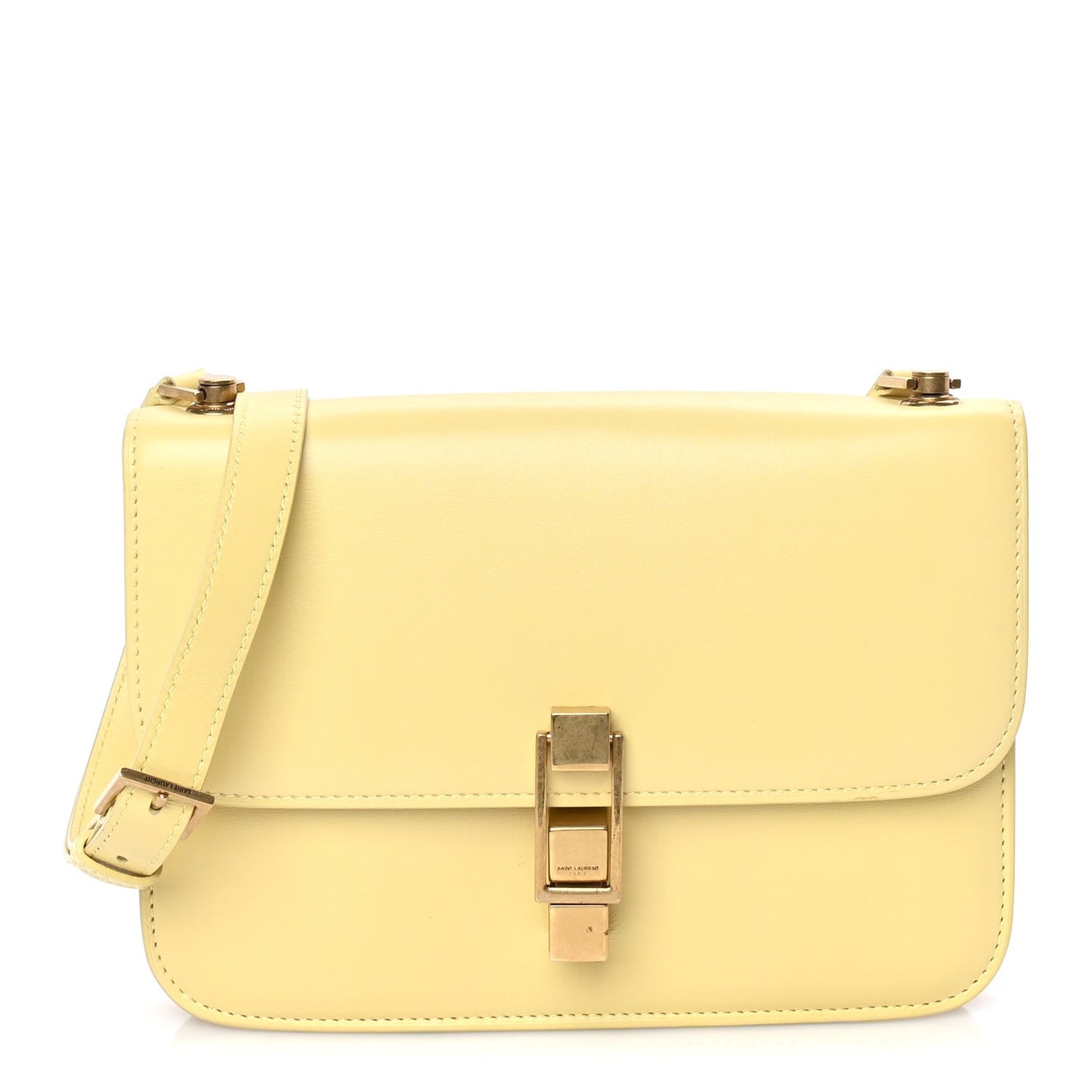 Smooth Calfskin Carre Satchel  Paille