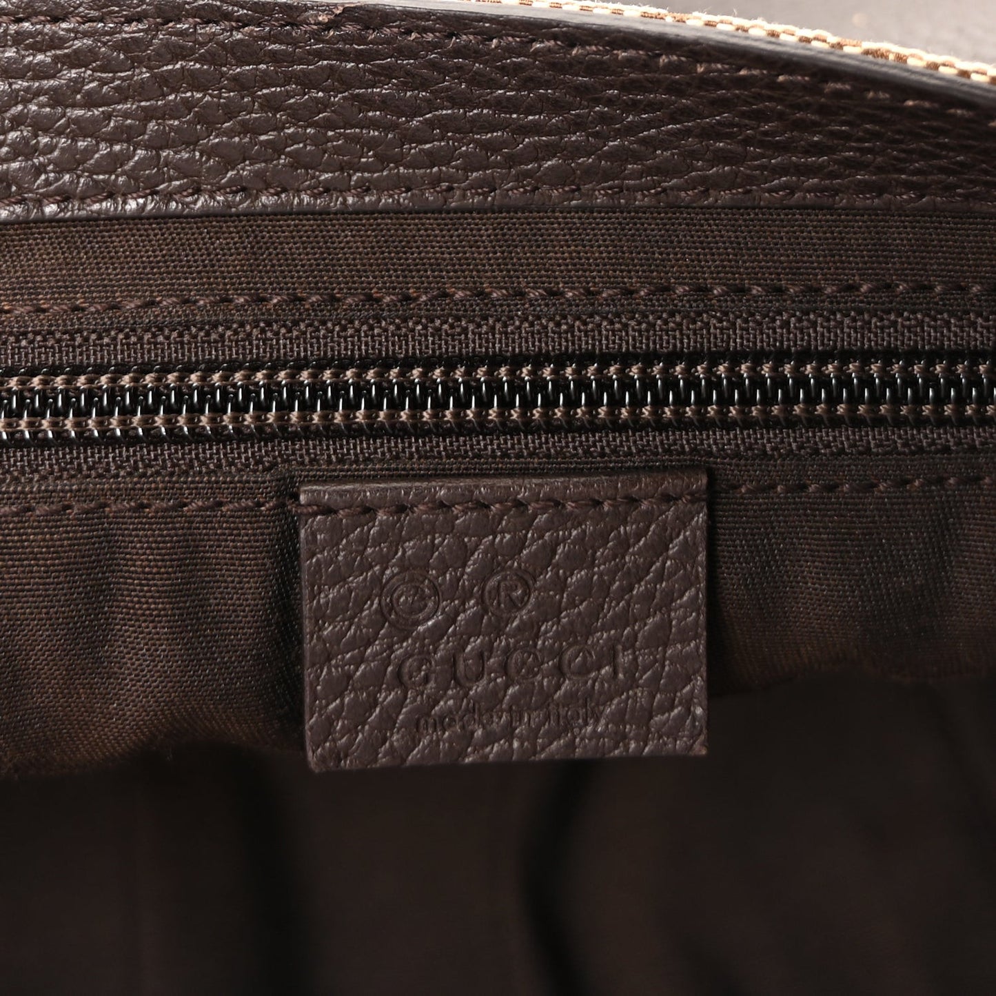 Monogram Large Flap Messenger Bag  Beige Dark Brown