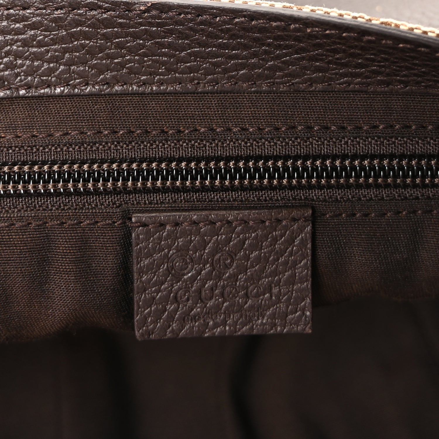 Gucci Monogram Large Flap Messenger Bag  Beige Dark Brown 5 of 8