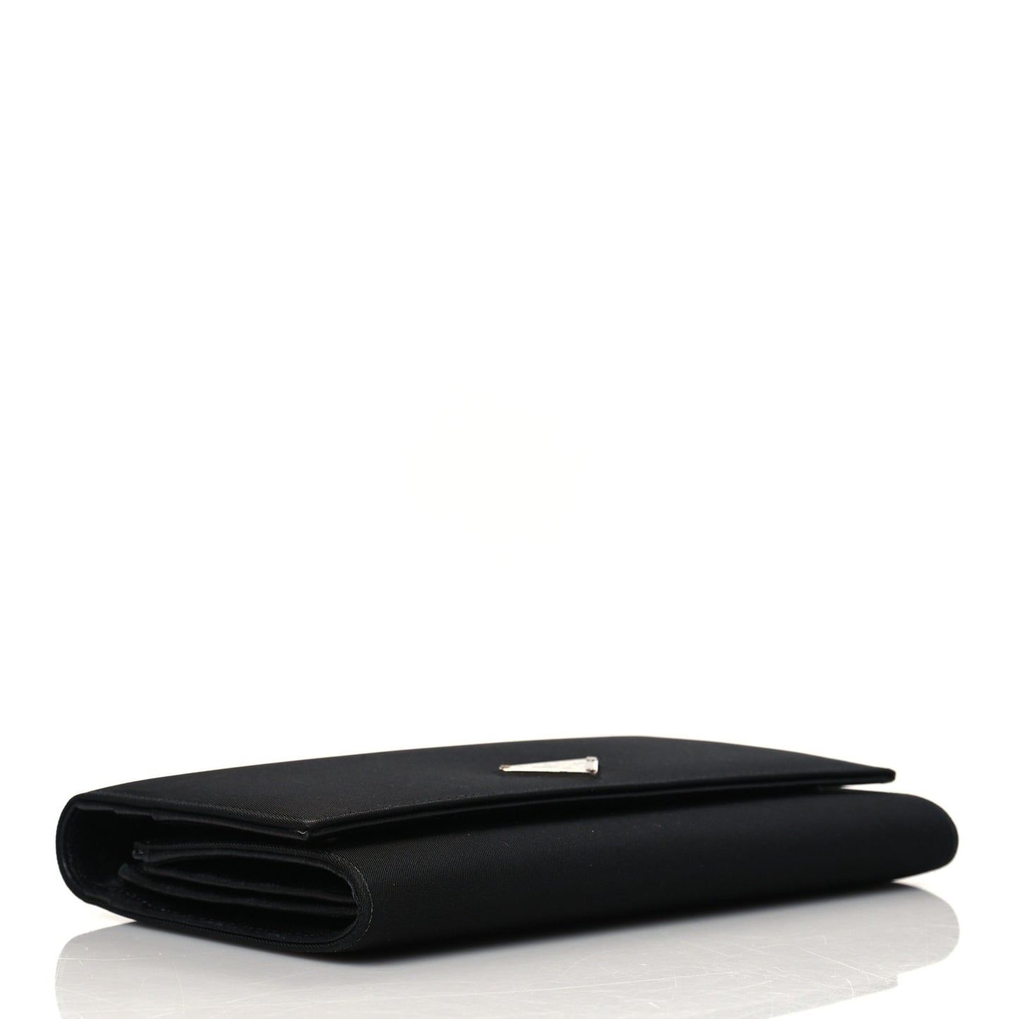 Tessuto Nylon Saffiano Flap Wallet Black