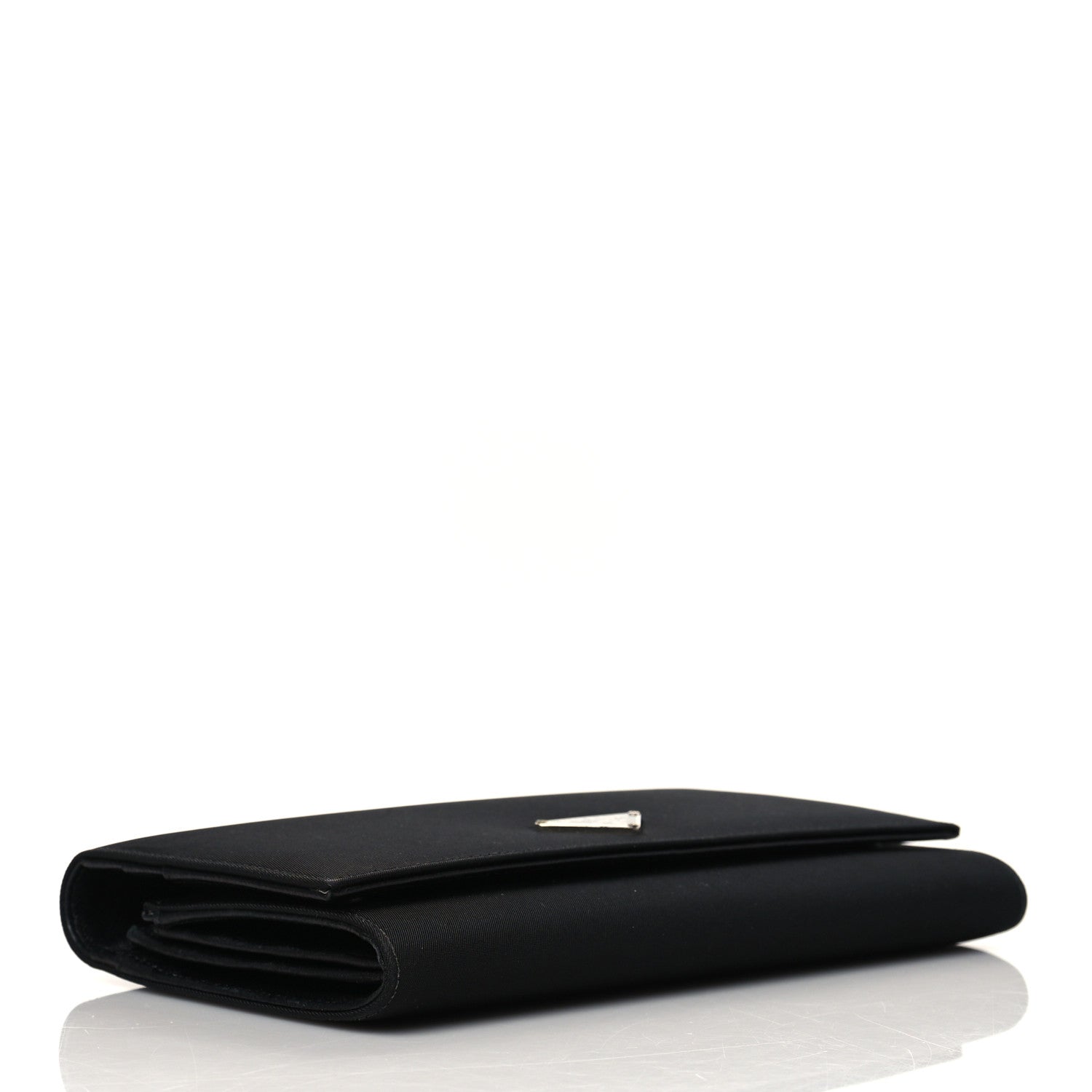 Prada Tessuto Nylon Saffiano Flap Wallet Black 4 of 8