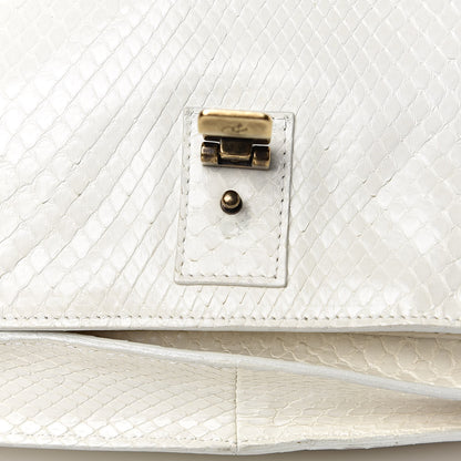 Proenza Schouler Snakeskin Calfskin Embossed Medium PS1 Satchel White 9 of 17