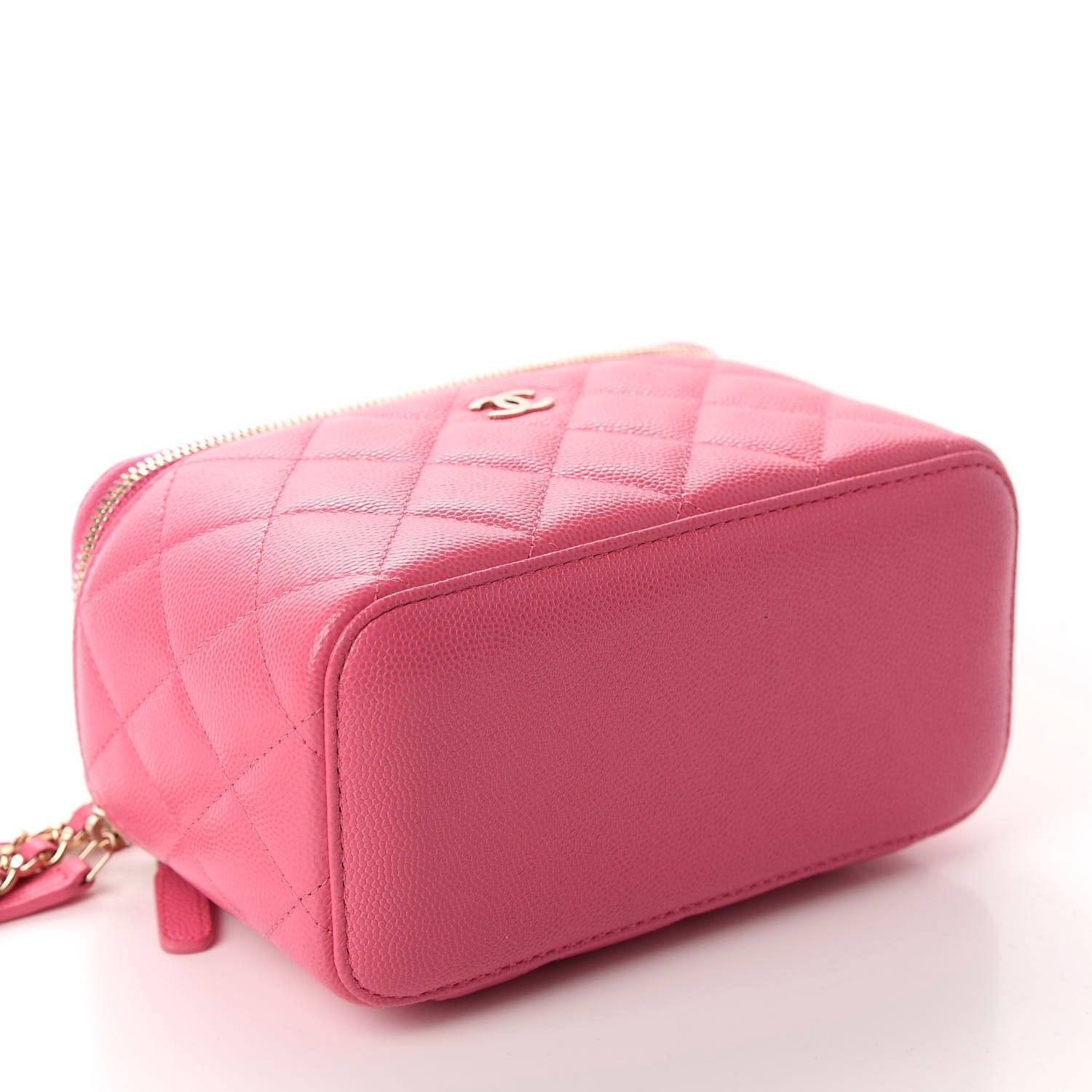 Chanel Caviar Quilted Small Vanity Case With Chain Pink 4 of 11