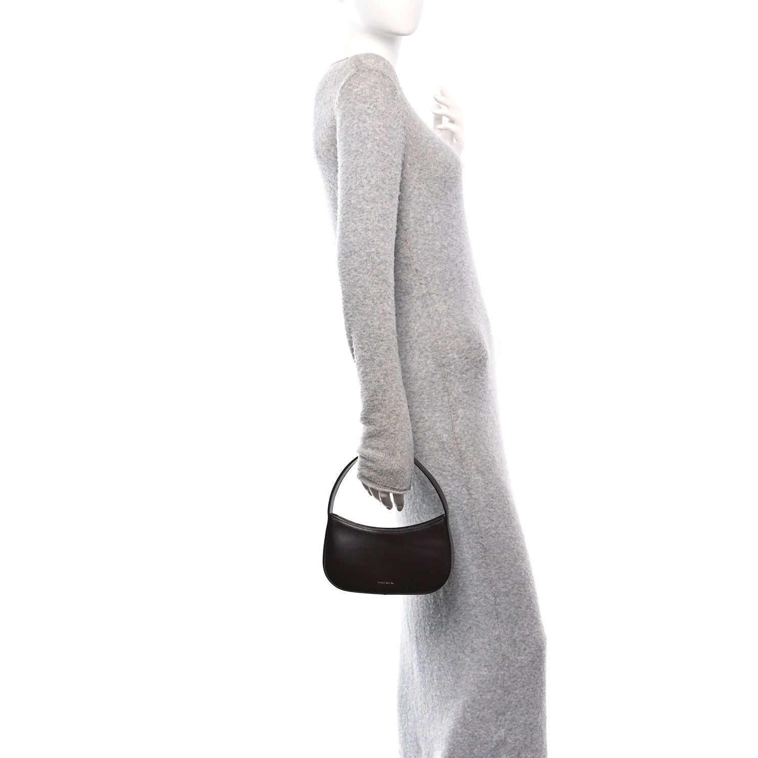 Mansur Gavriel Calfskin Bonbon Top Handle Bag Aubergine 2 of 9