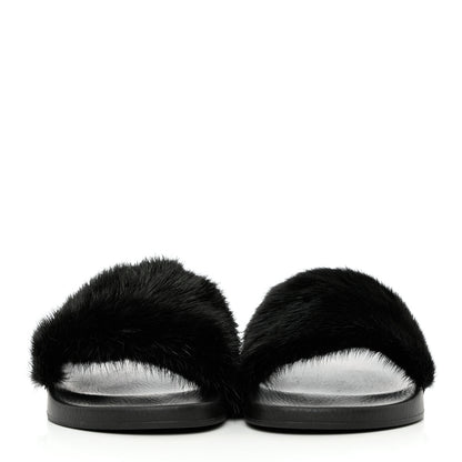 Givenchy Mink Rubber Slide Sandals 39 Black 2 of 10