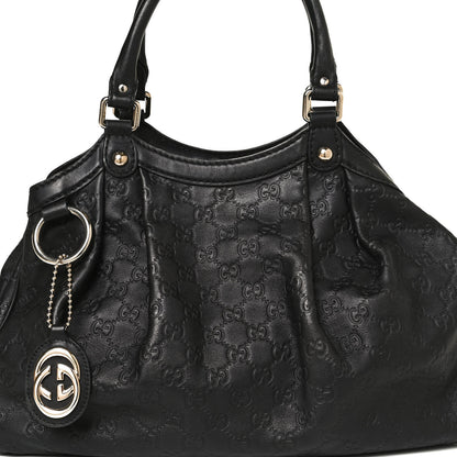 Gucci Guccissima Medium Sukey Tote Black 9 of 11