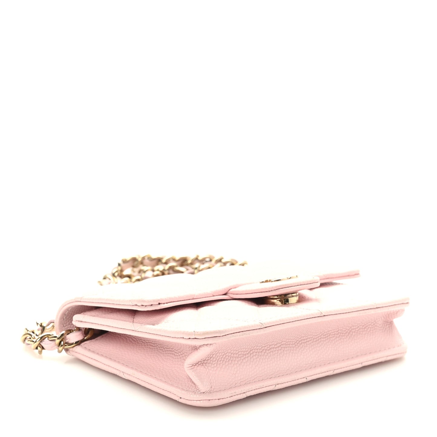 Caviar Quilted Mini Chain Bag Pink