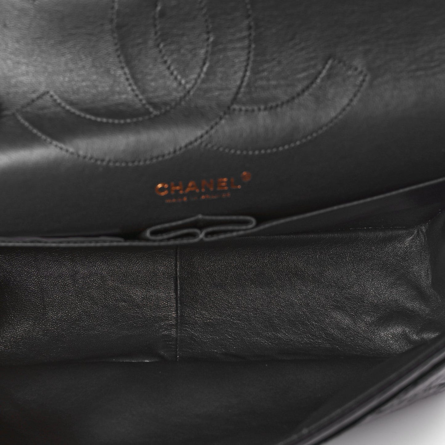 Aged Calfskin Quilted 2.55 Reissue 227 Flap Black