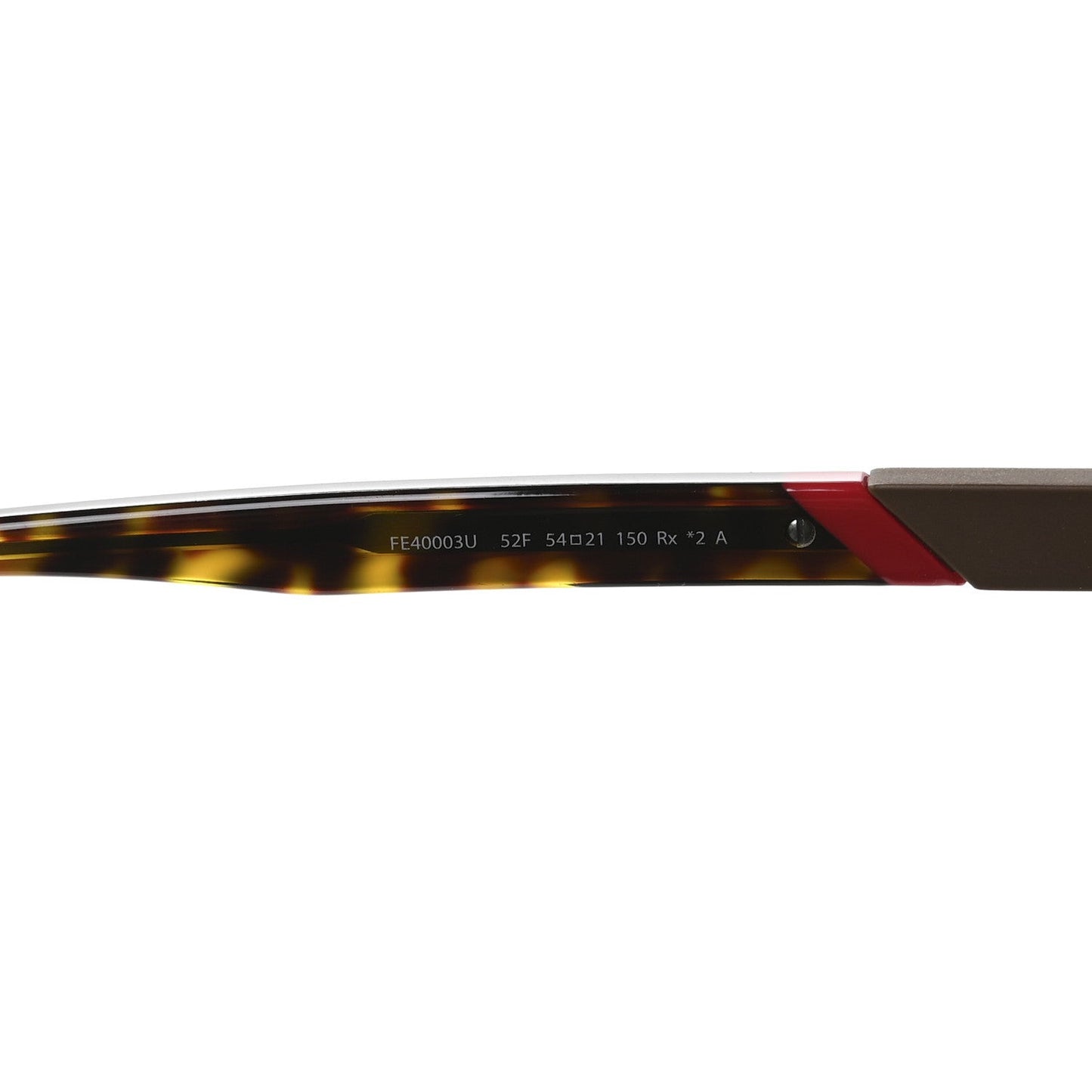 Acetate Aviator Diagonal Sunglasses FE40003U Havana