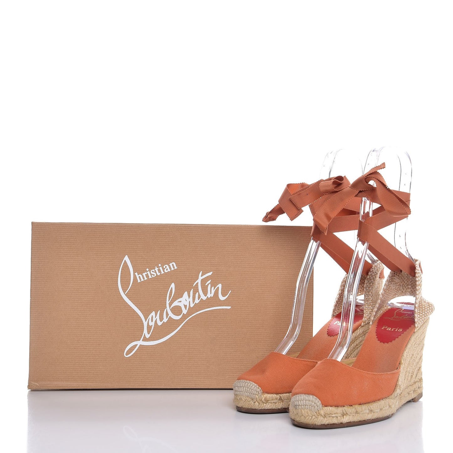 Canvas Brigitte Wedge Espadrille 36 Orange