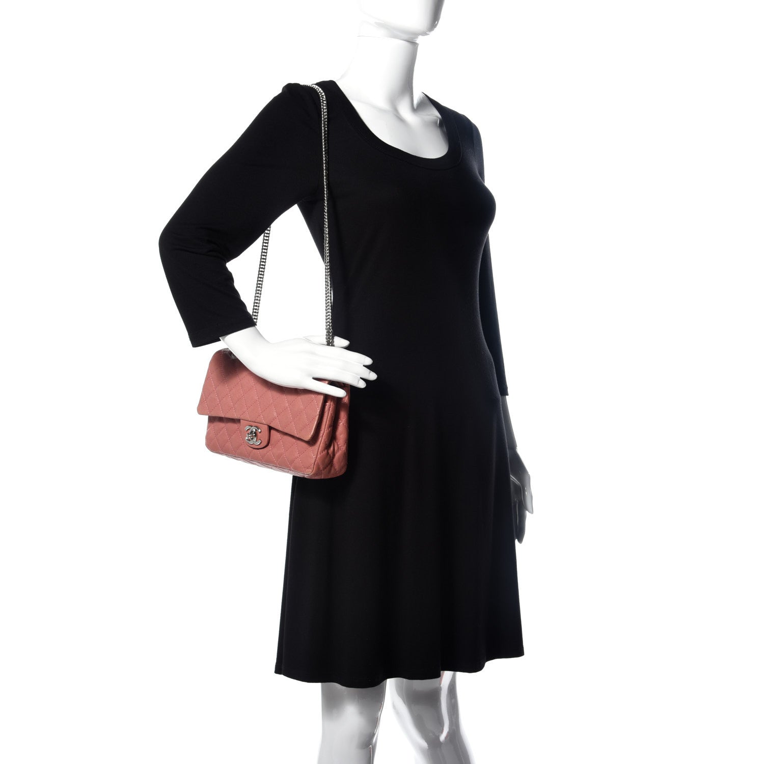 Chanel Washed Lambskin Quilted Medium Double Flap Bijoux Chain Pink 2 of 12