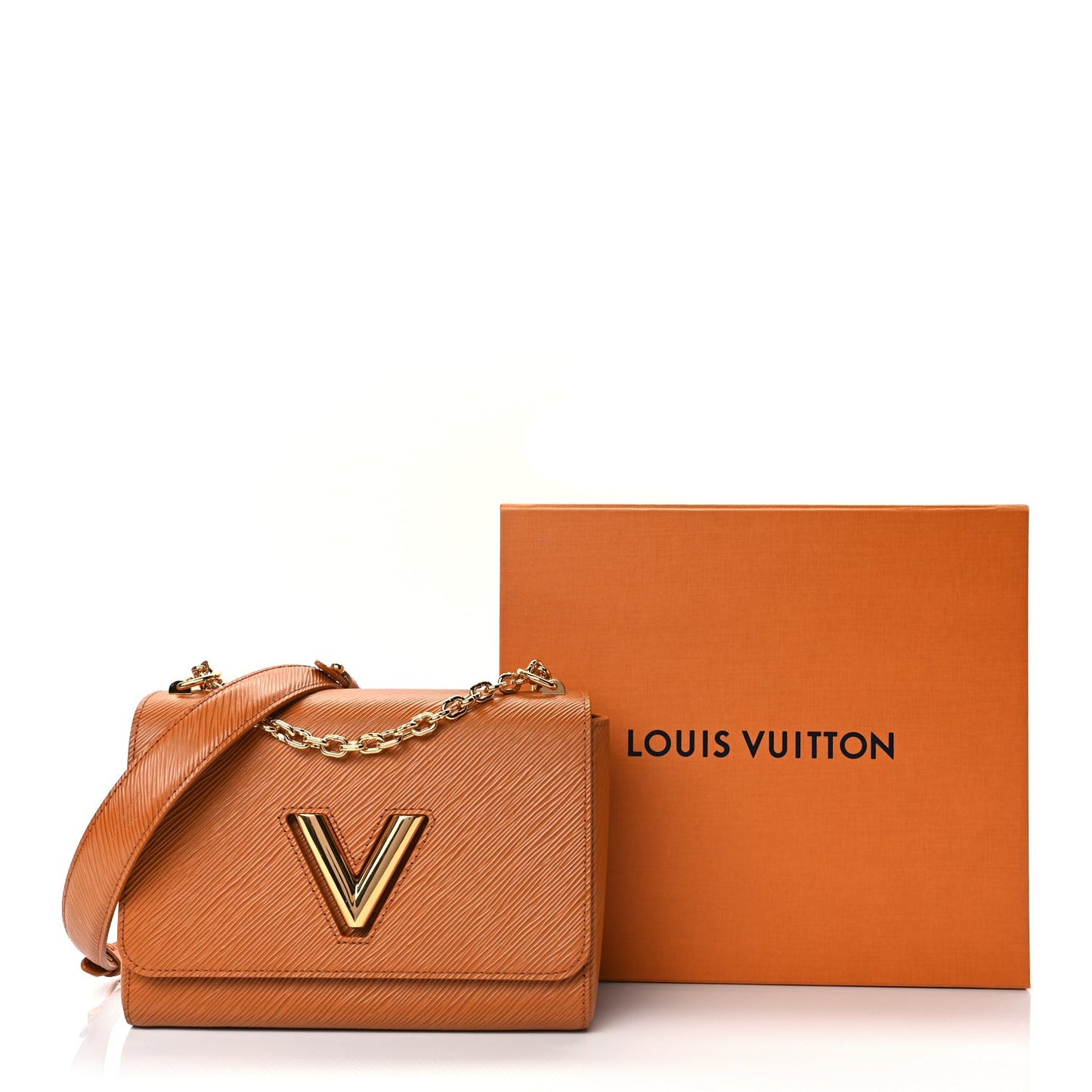 Epi Twist Shoulder Bag MM Gold Miel