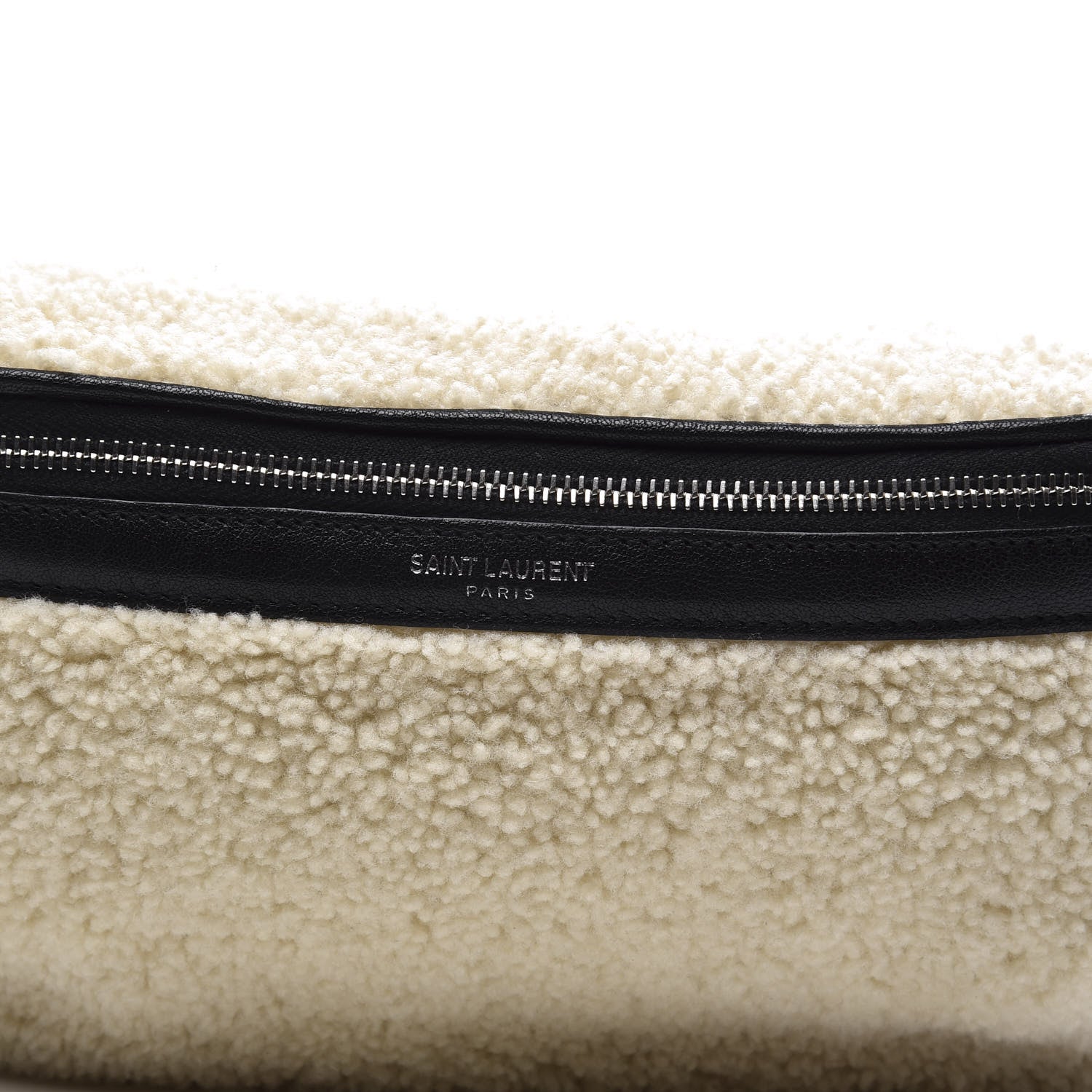 Saint Laurent Shearling Belt Bag Beige 9 of 9