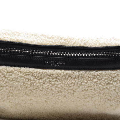 Saint Laurent Shearling Belt Bag Beige 9 of 9