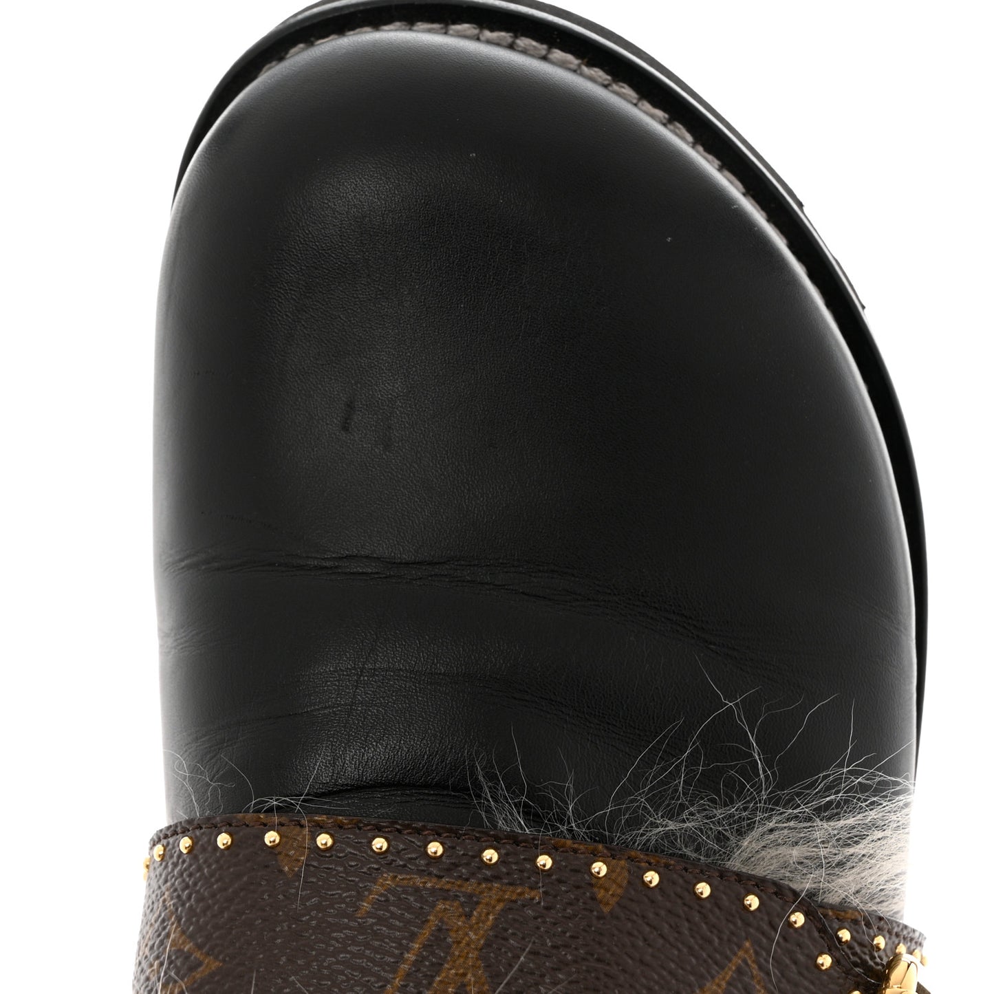 Calfskin Monogram Lambswool Winterbreak Comfort Clogs 37 Black