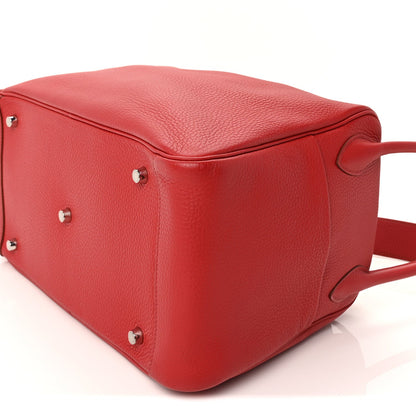 Hermes Taurillon Clemence Lindy 34 Rouge Garance 9 of 9