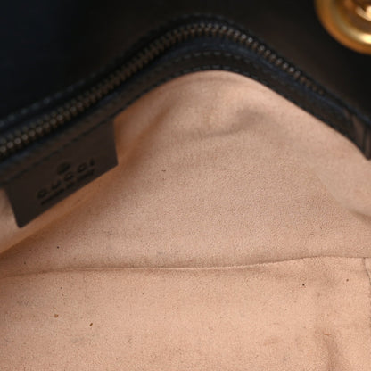 Gucci Calfskin Matelasse Small GG Marmont Shoulder Bag Black 4 of 7