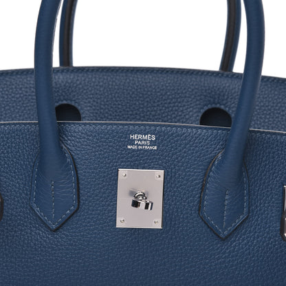 Hermes Taurillon Clemence Birkin 30 Deep Blue 7 of 10