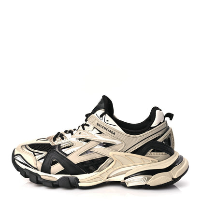 Balenciaga Rubber Mesh Bi-Color Mens Track.2 Open Sneakers 43 Beige Black 1 of 8