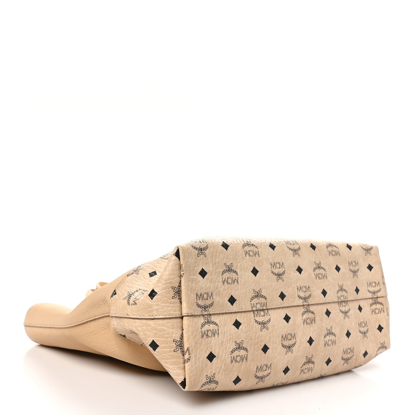 Calfskin Visetos Anya Shopper Tote Beige