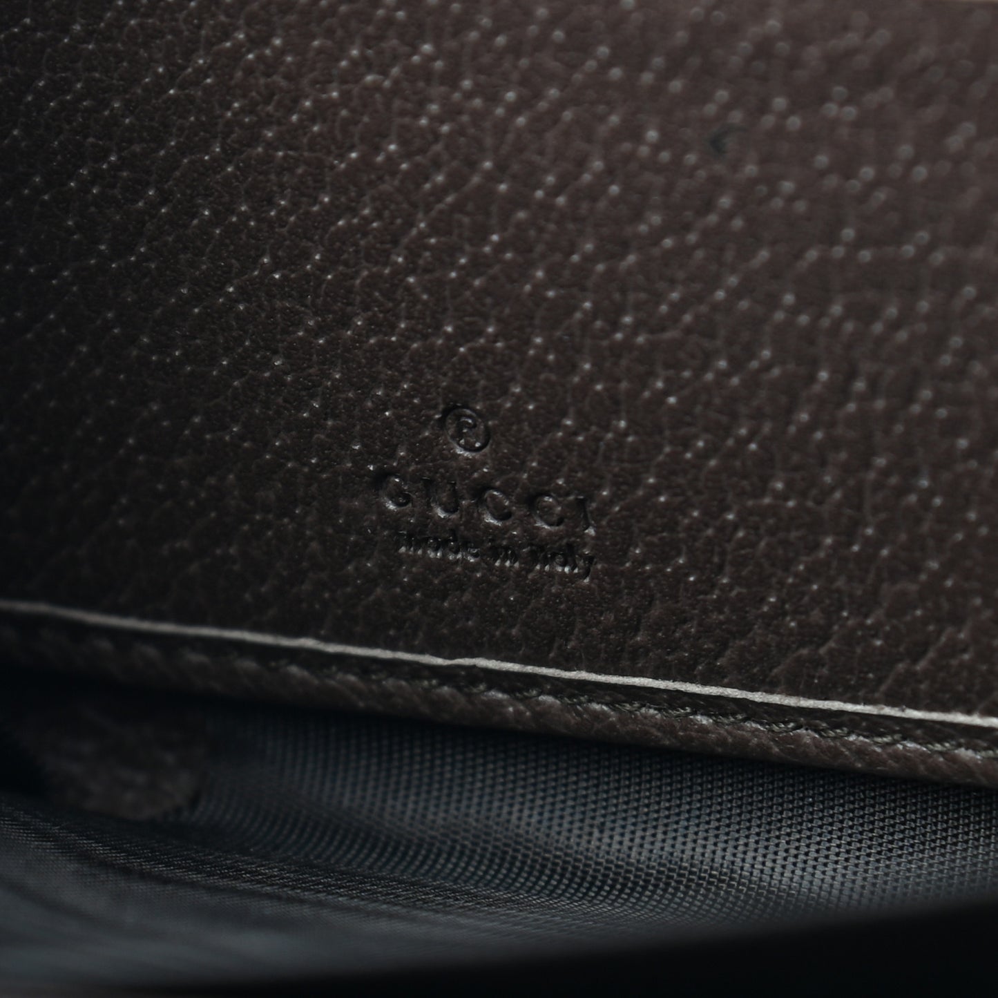 GG Supreme Monogram Web Ophidia Zip Around Wallet Brown