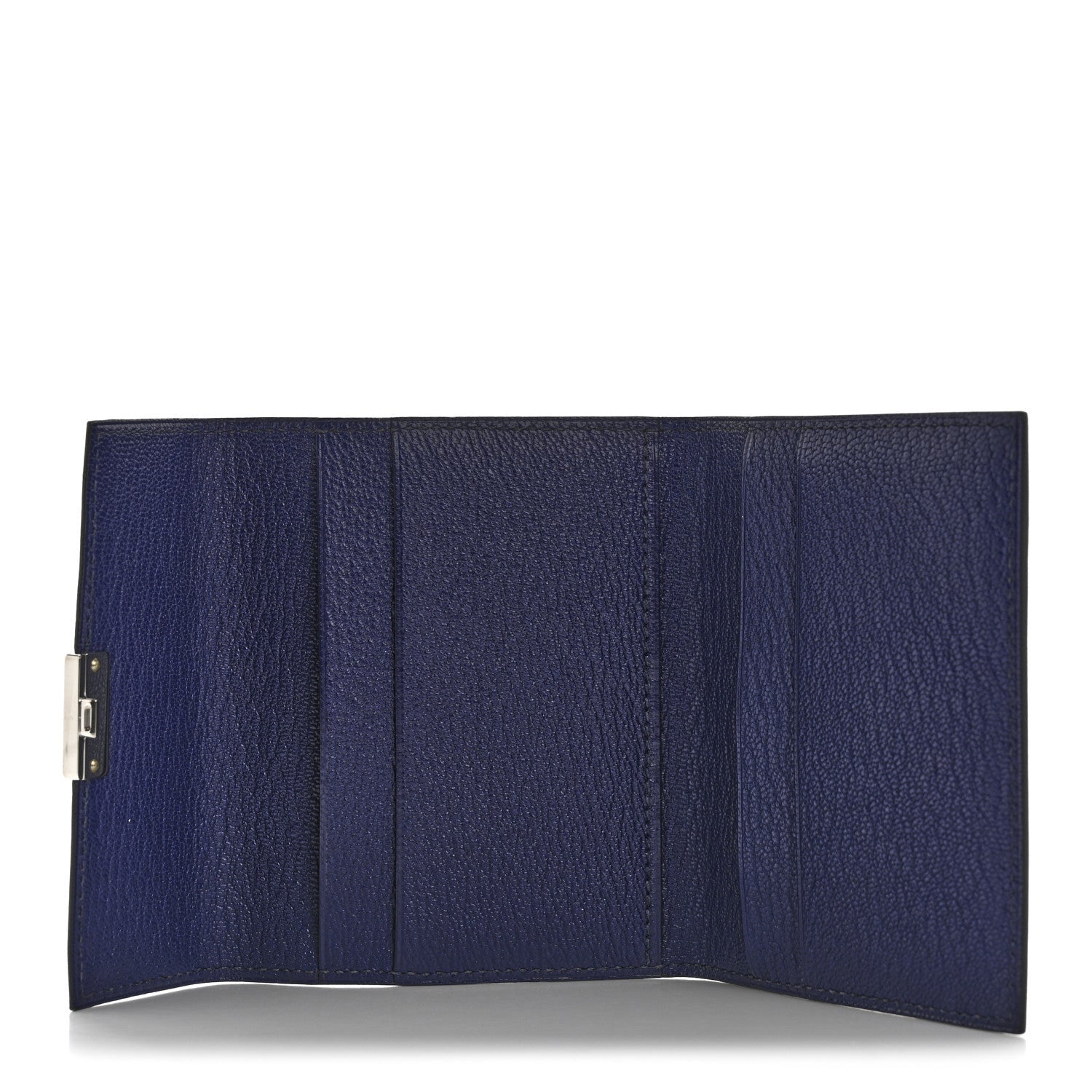 Hermes Chevre Mysore Mini Clic Card Holder Bleu Encre 5 of 7