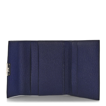 Hermes Chevre Mysore Mini Clic Card Holder Bleu Encre 5 of 7